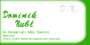 dominik nubl business card