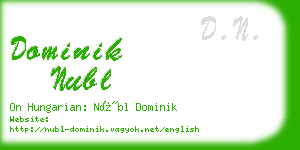 dominik nubl business card